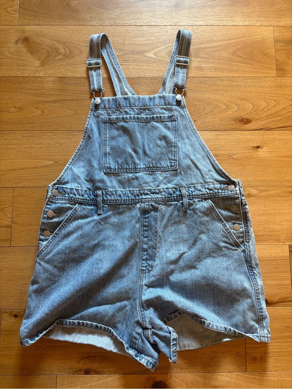 Women’s Parke for Target Light Blue Denim Short Overalls - Classic Casual Style